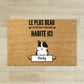 Tapis exterieur personnalise chat