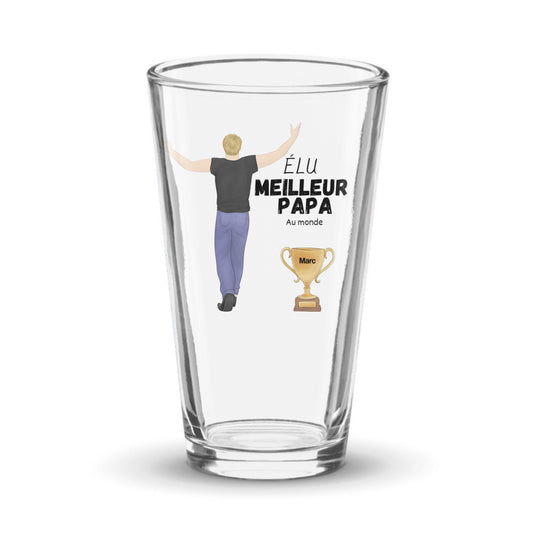 Verre a biere personnalise Meilleur Papa