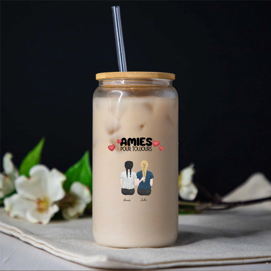 Verre paille personnalise Meilleures Amies