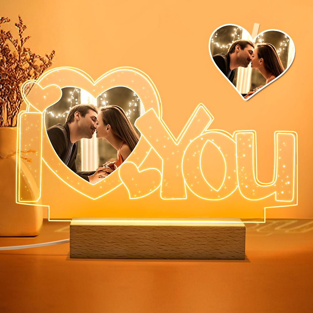 Lampe Acrylique Personnalisée I Love You