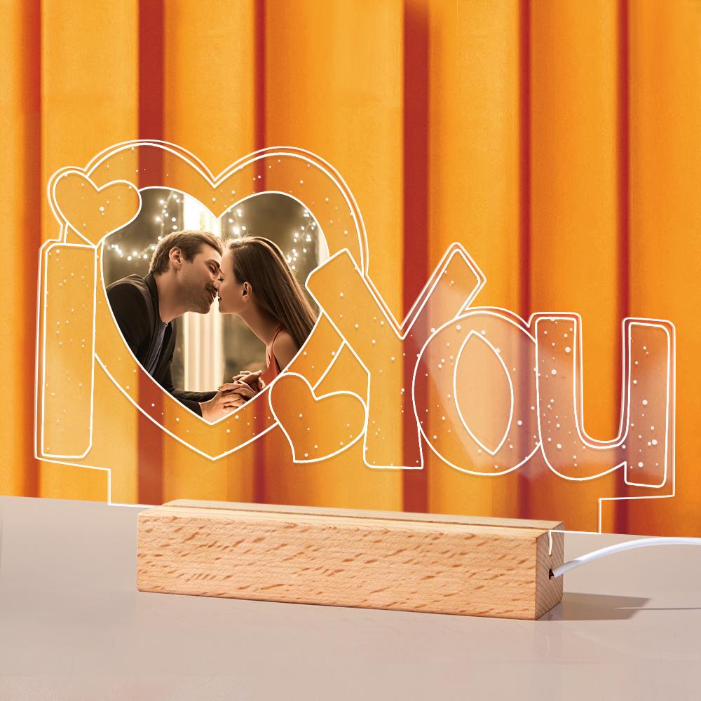 Lampe Acrylique Personnalisée I Love You