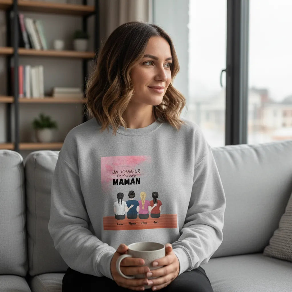 Pull personnalisé mère et fille