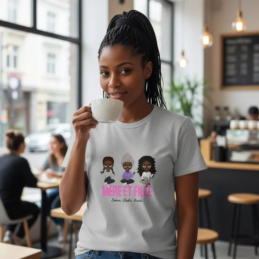 Tee shirt personnalisé maman fille