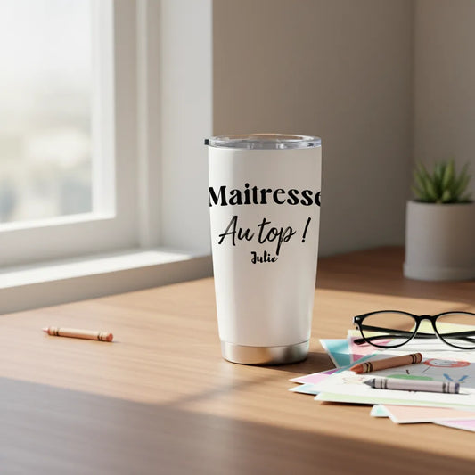 Mug isotherme personnalisé maitresse
