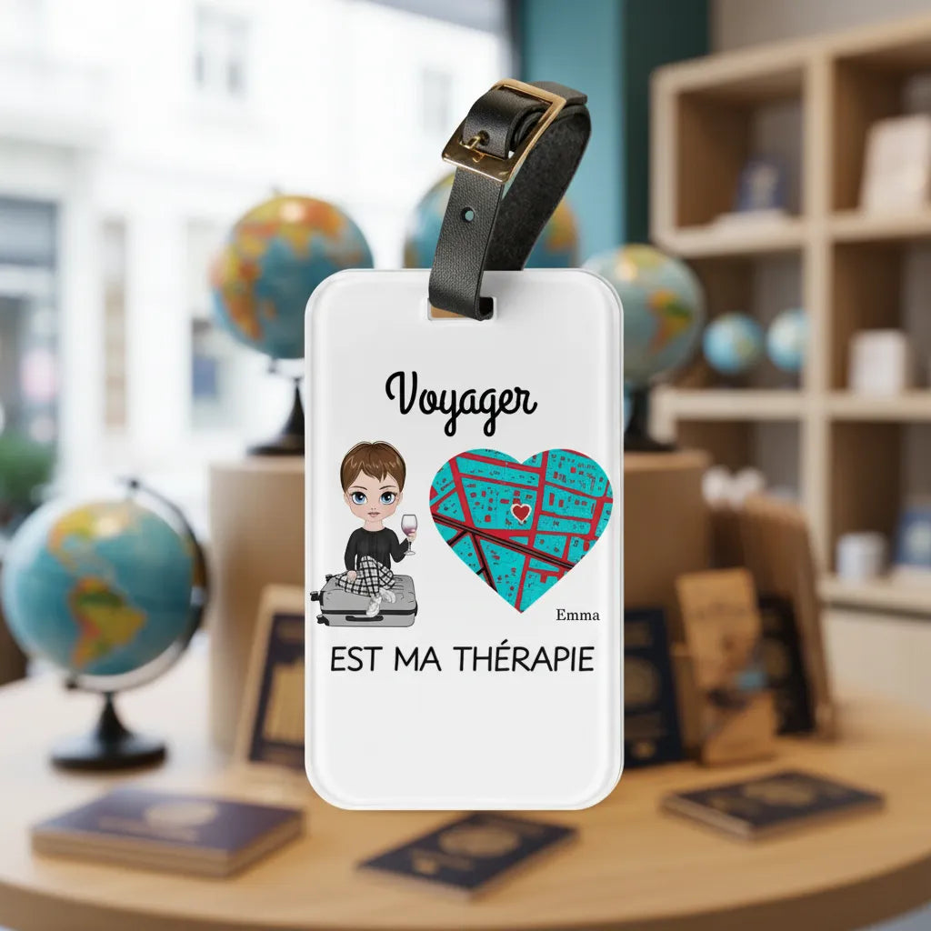 Etiquette de voyage personnalisable