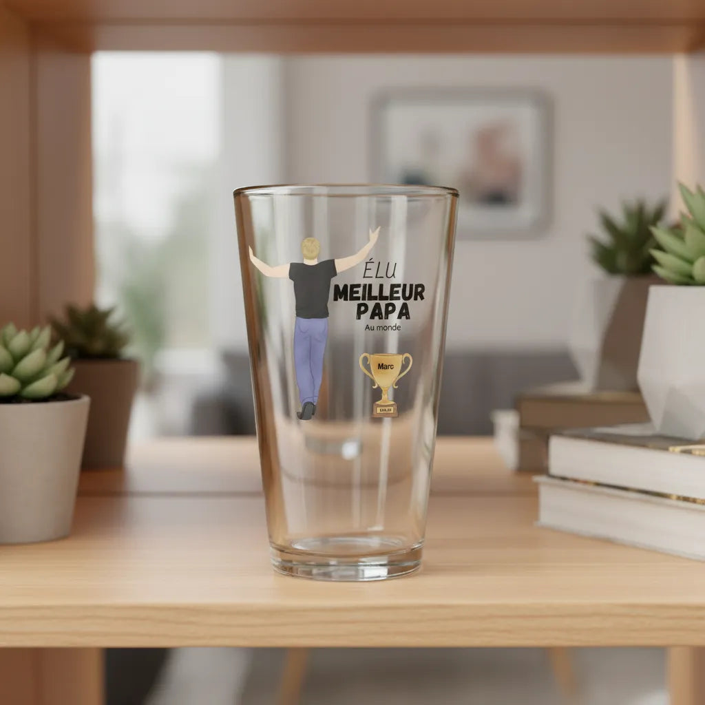 Verre à bière personnalisé Meilleur Papa
