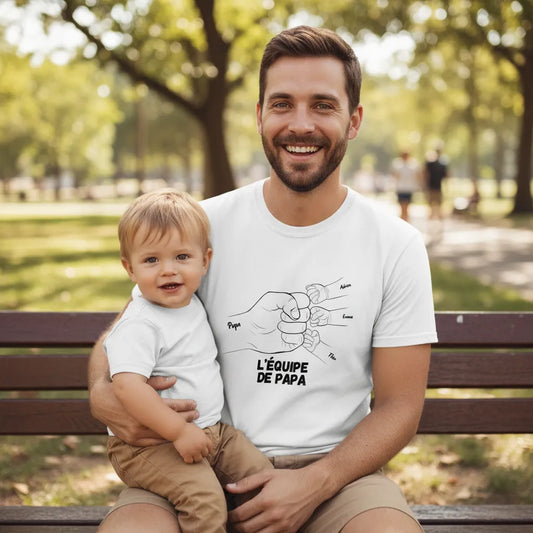 Chandail personnalisé papa "L'équipe de papa"