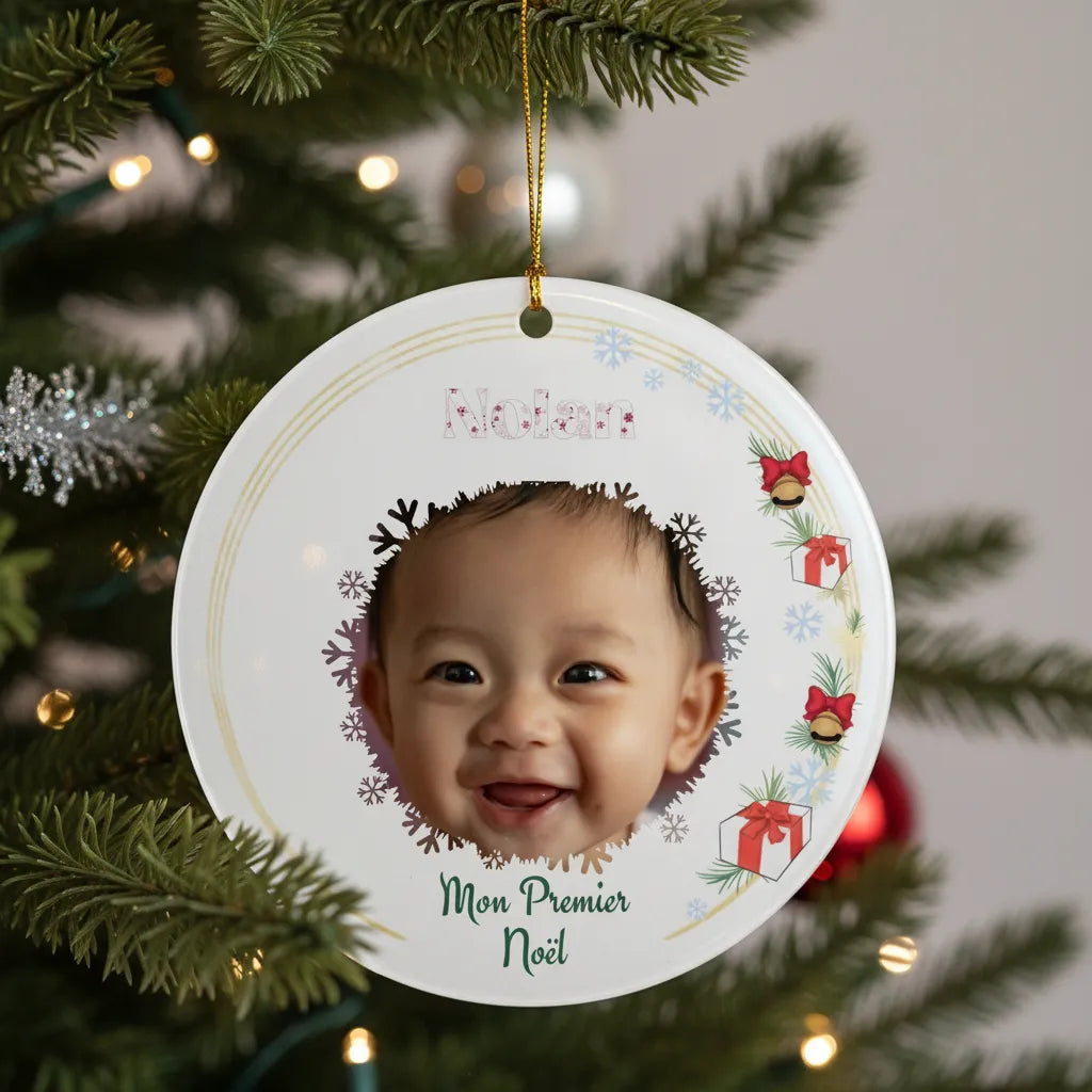 Ornement personnalisé en acrylique Mon premier Noël