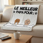 Couverture personnalisée avec Chien Meilleur Papa