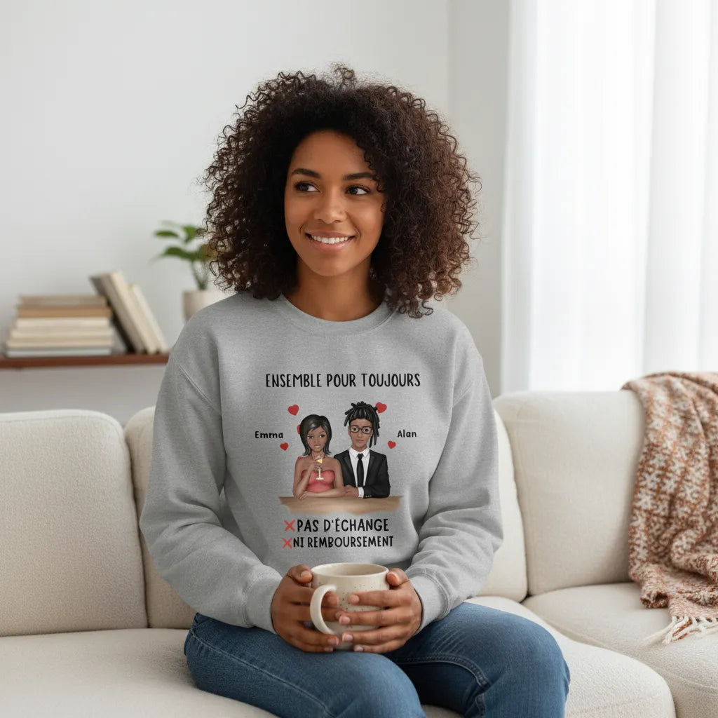 Sweatshirt Personnalisé Couple