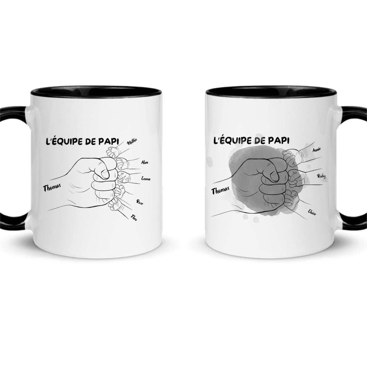 mug personnalisable papi et petit enfants