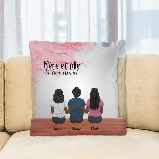 oreiller personnalise mere fille