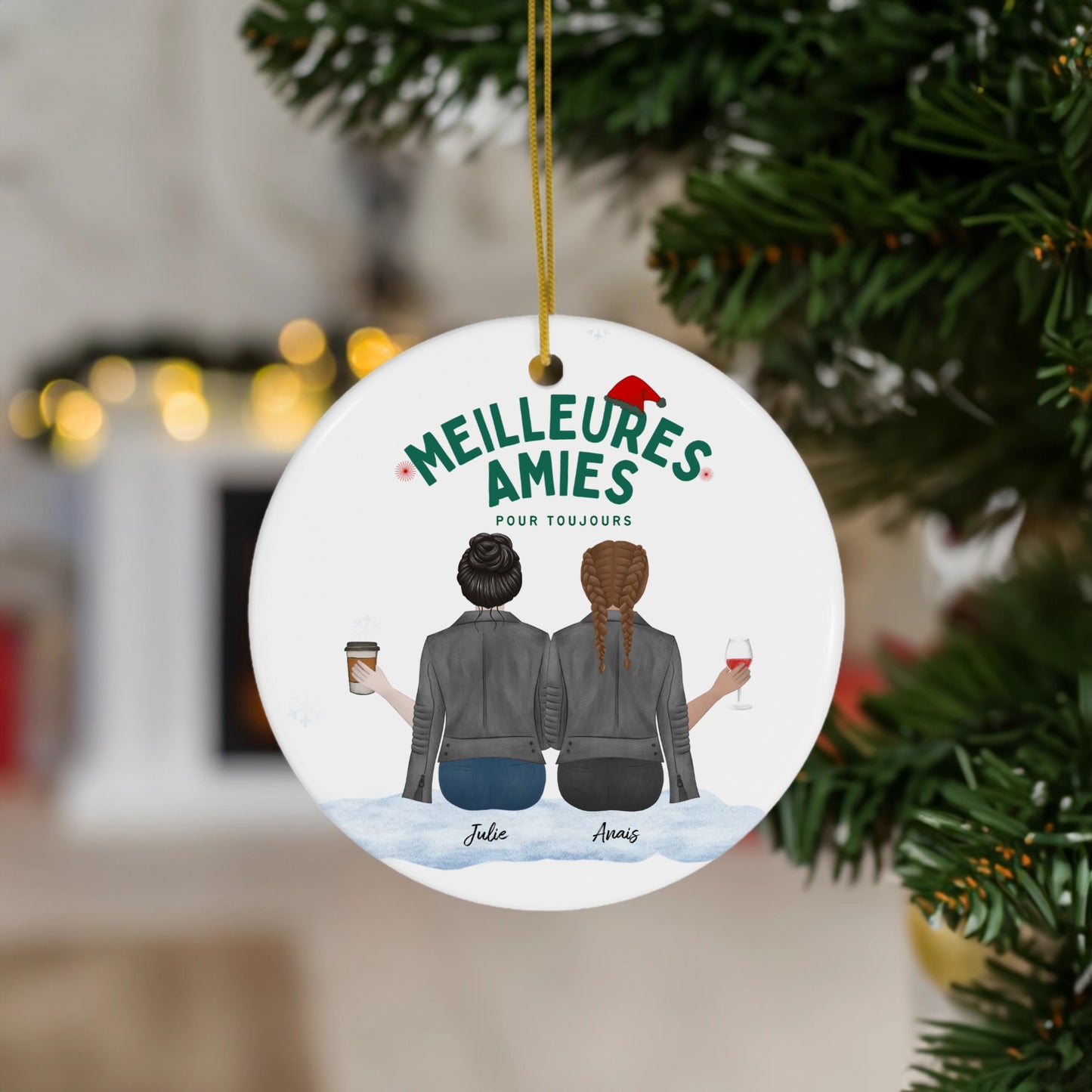 ornement ceramique personnalisable amies