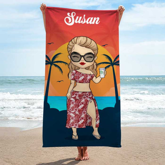 serviette de plage personnalise